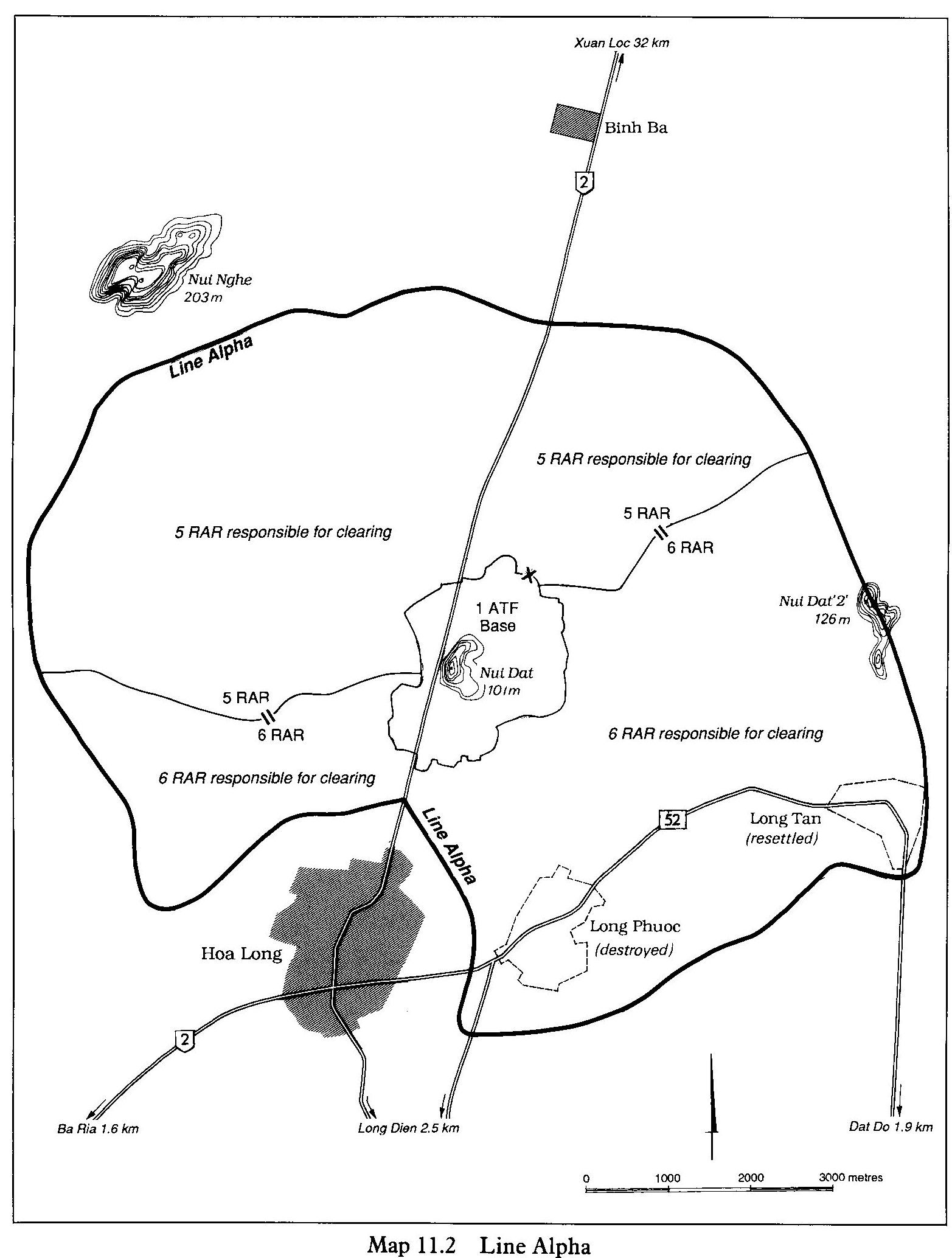 Maps – Vietnam and Nui Dat - The Battle of Long Tan