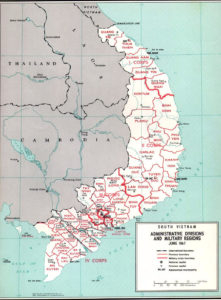 US MILITARY ZONES IN SOUTH VIETNAM